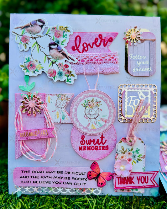 Candied Memories -Embossed Handmade Stickers