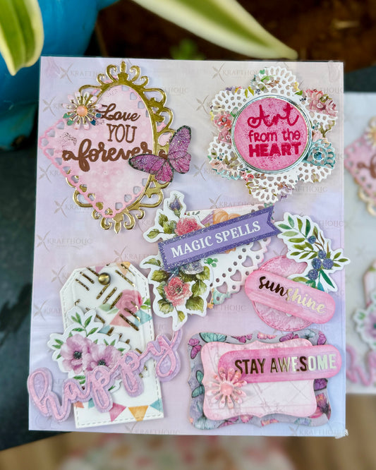 Stay Awesome -Embossed Handmade Stickers